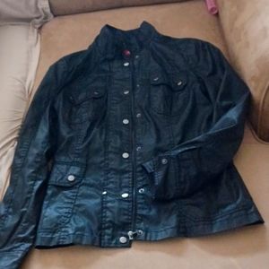 Merona wax coated rain utility style jacket Sz M Excellent condition Black